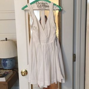 Free people open back white summery dress